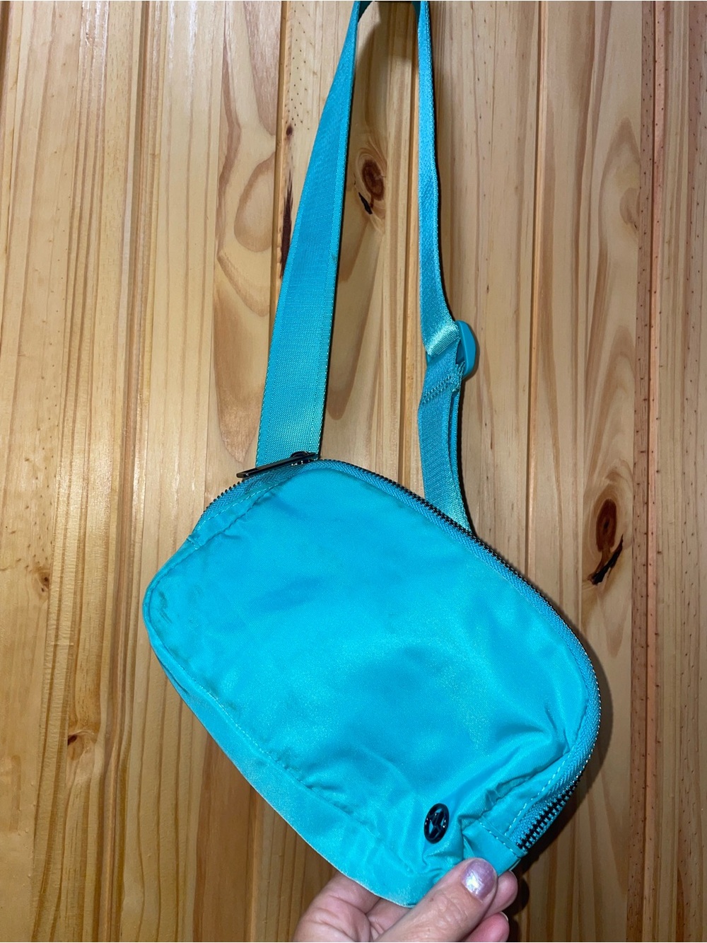 Teal turquoise belt bag